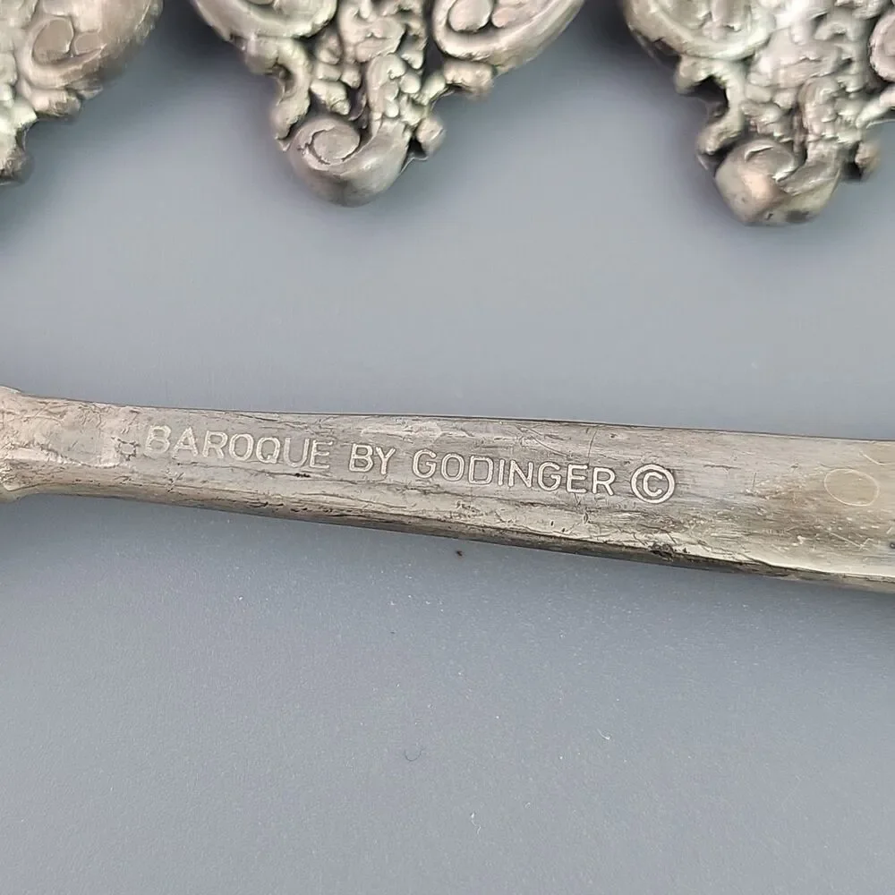 Vintage Baroque by Godinger Flatware Lot of 16 Spoons Silverplate for Craft